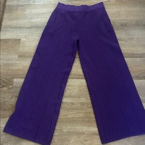 Elegant Wide-Leg Purple Pants